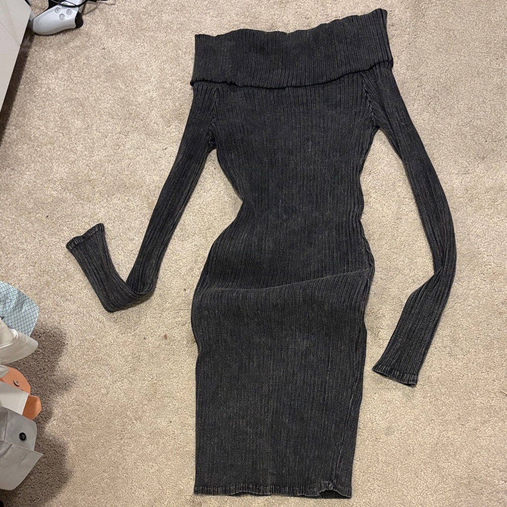 AKIRA Black Off-Shoulder Dress